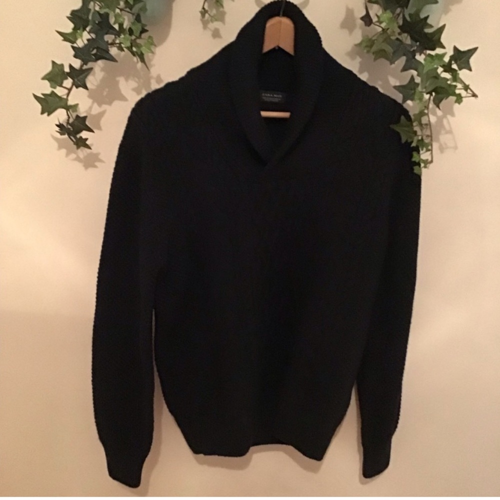 Zara Man Cable-Knit Sweater